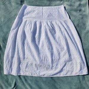 White Cotton Eyelet Skirt, Old Navy Size XL